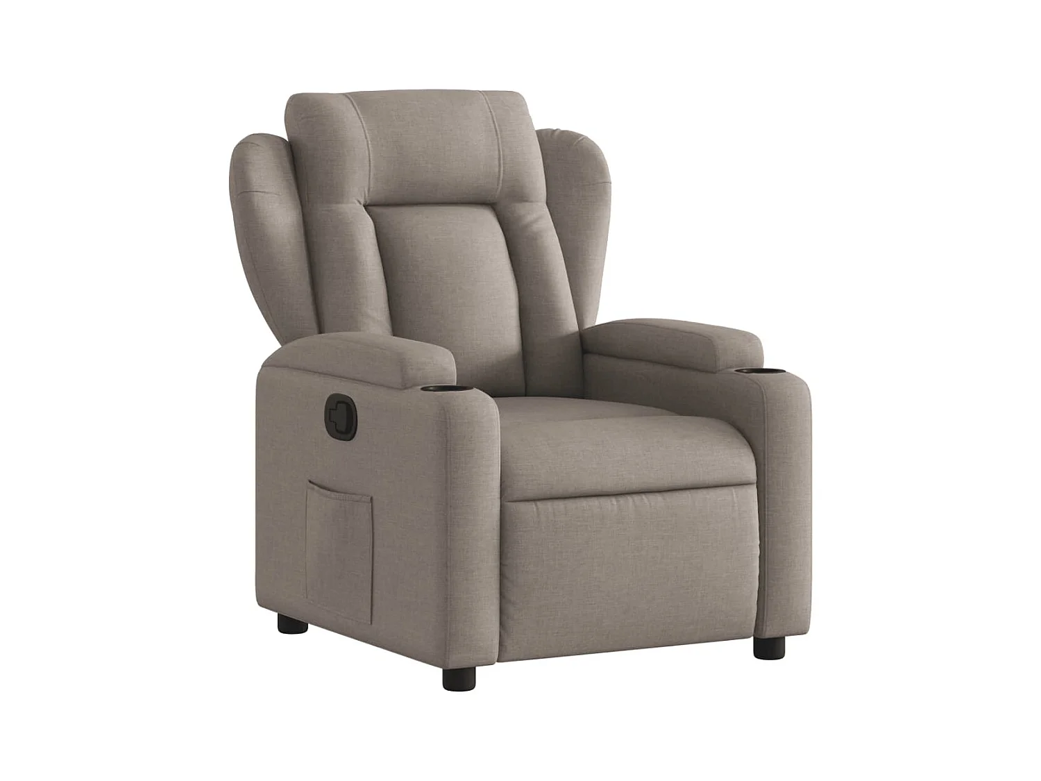 Fauteuil inclinable-Fauteuil salon Taupe Tissu SHL5401