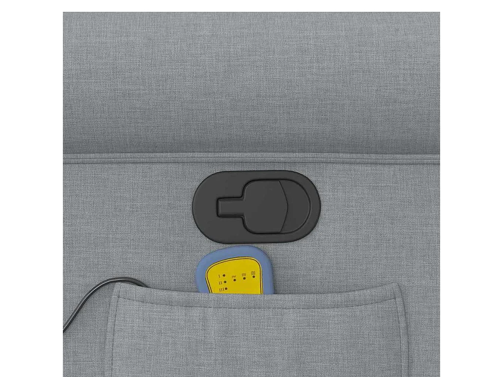 Poltrona de massagens reclinável tecido cinzento-claro SHL94692