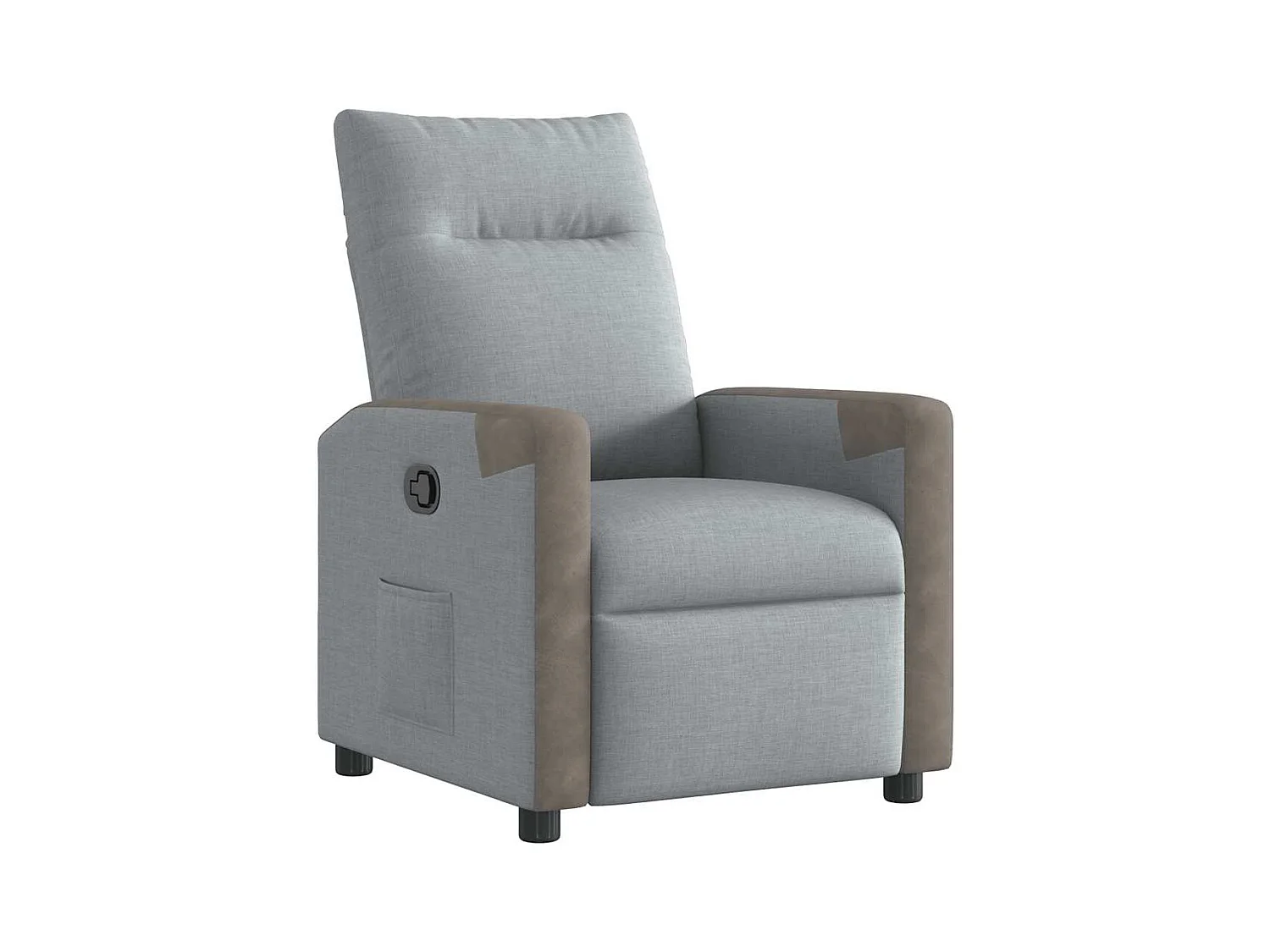 Fauteuil inclinable-Chaise de relax-Fauteuil TV Gris clair Tissu SHL2511