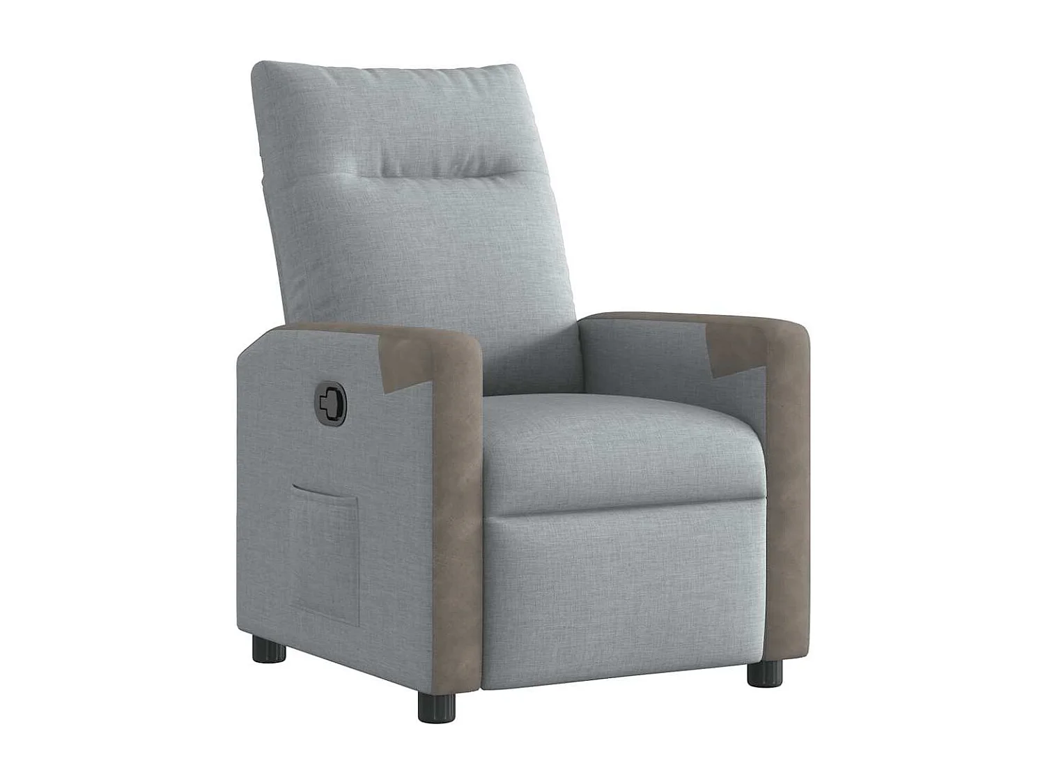 Fauteuil inclinable-Chaise de relax-Fauteuil TV Gris clair Tissu SHL2511