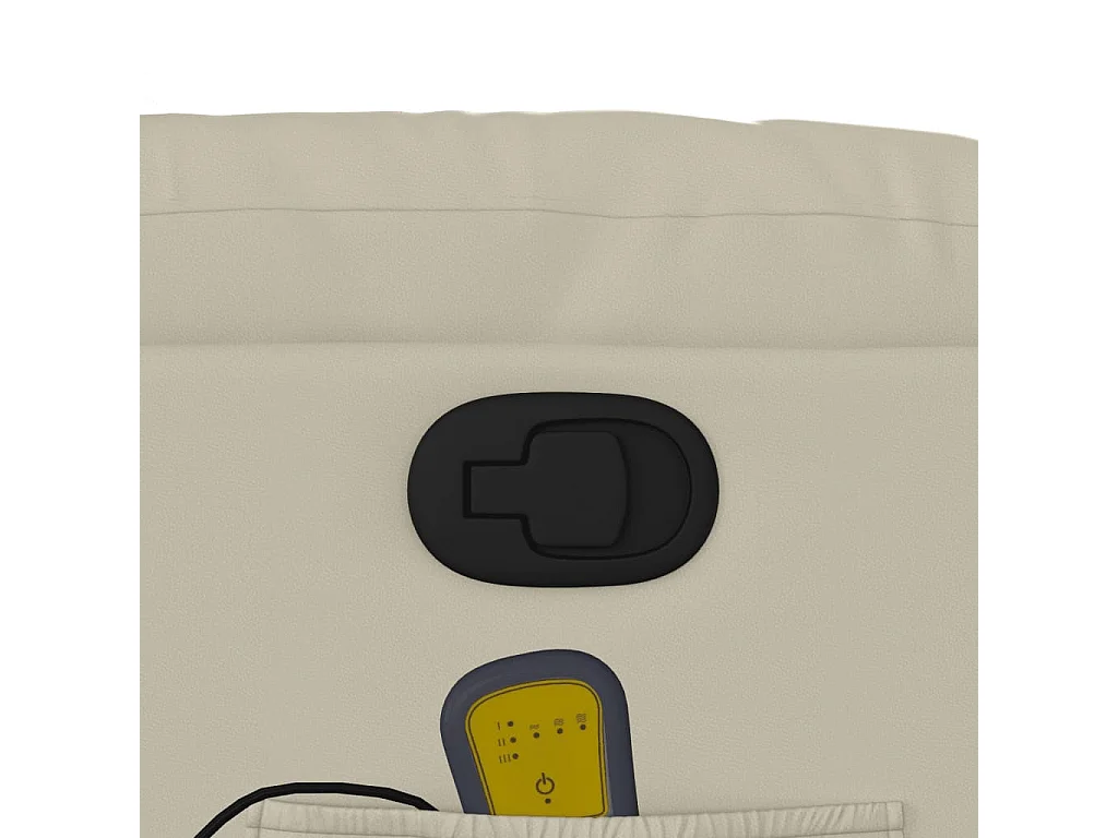 Sillón de relax | Sillón reclinable de masaje cuero sintético crema SHL8949