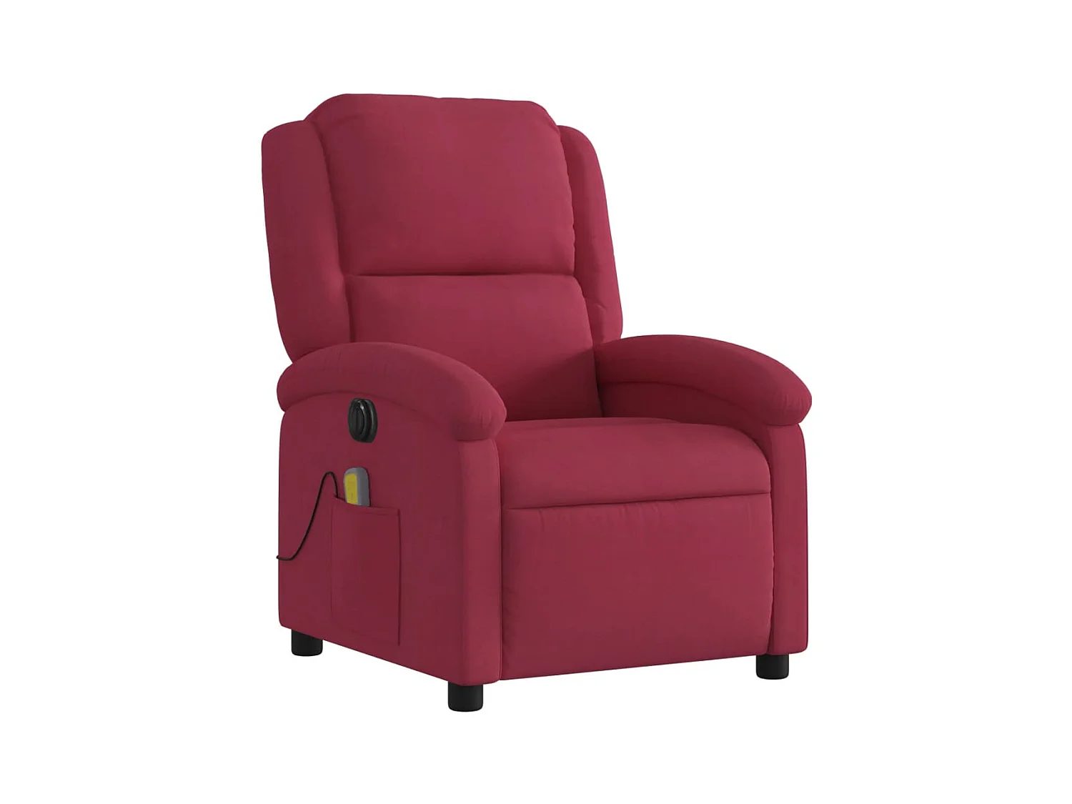 Sillón de relax | Sillón reclinable de masaje eléctrico terciopelo rojo tinto SHL8684