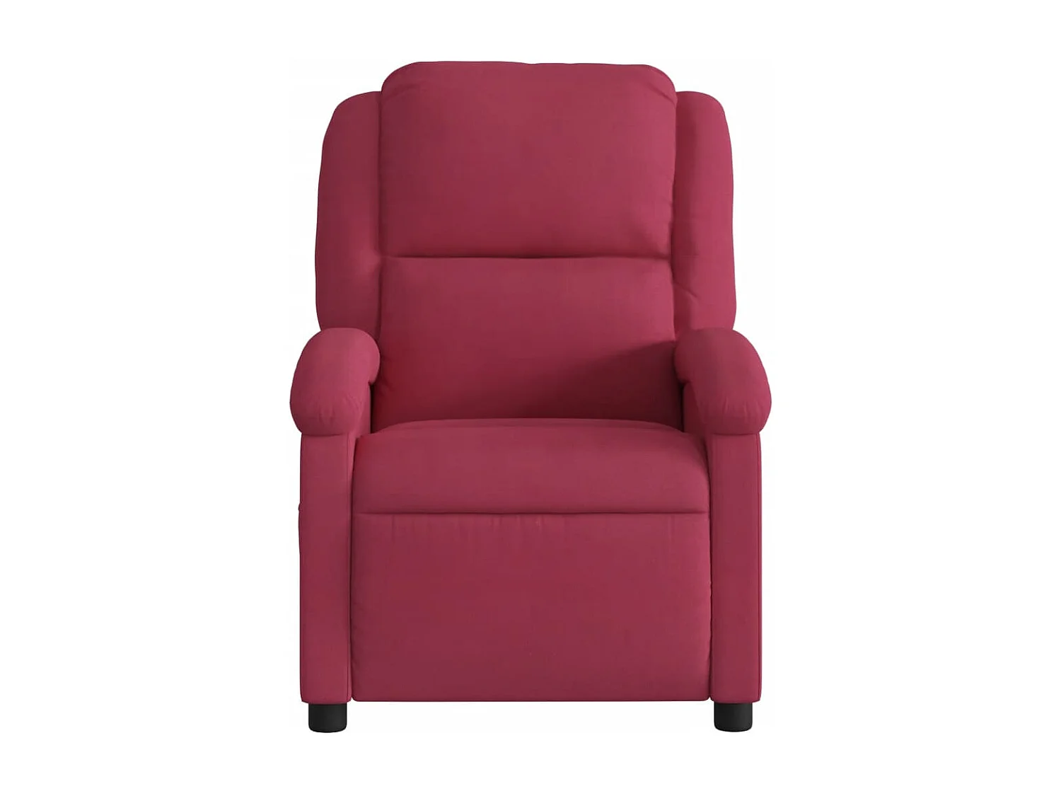 Sillón de relax | Sillón reclinable de masaje eléctrico terciopelo rojo tinto SHL8684
