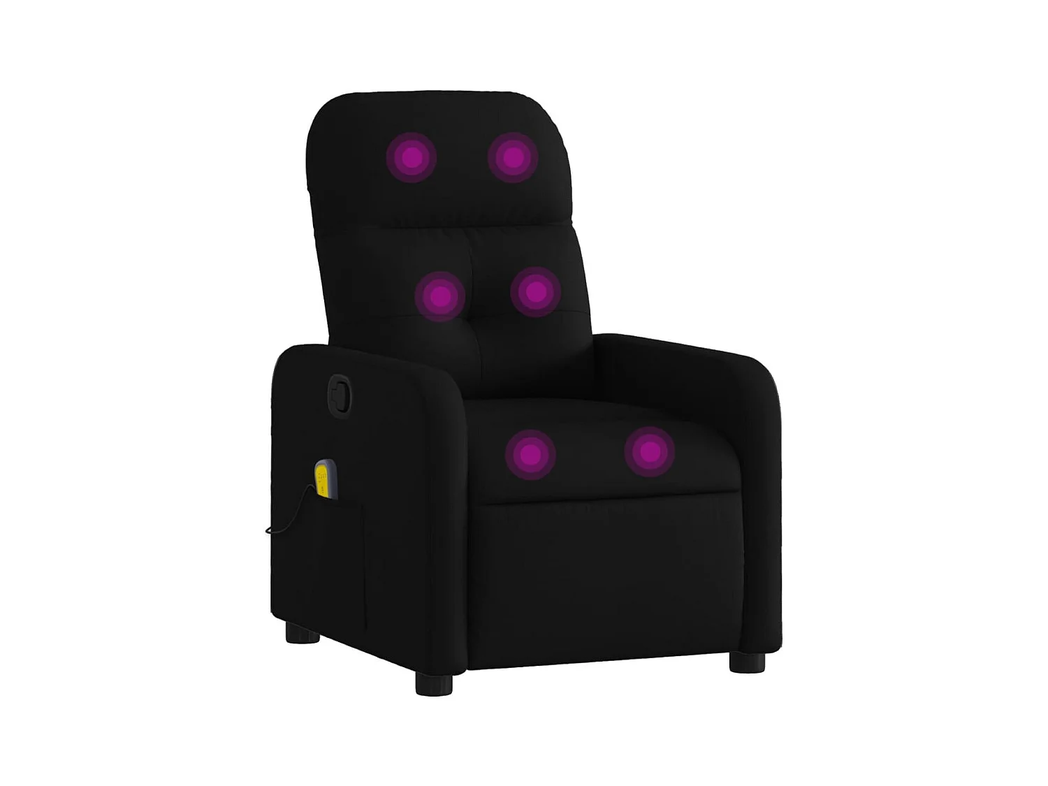 Fauteuil inclinable-Chaise de relax-Fauteuil de Massage Noir Tissu SHL1238
