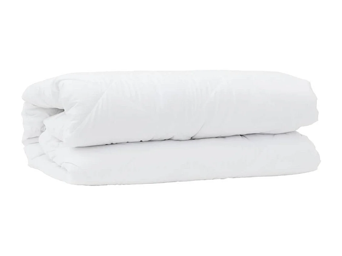 Duvet avec Oreiller | Ensemble de literie 2 pcs Blanc 155 x 220 cm Microfibre