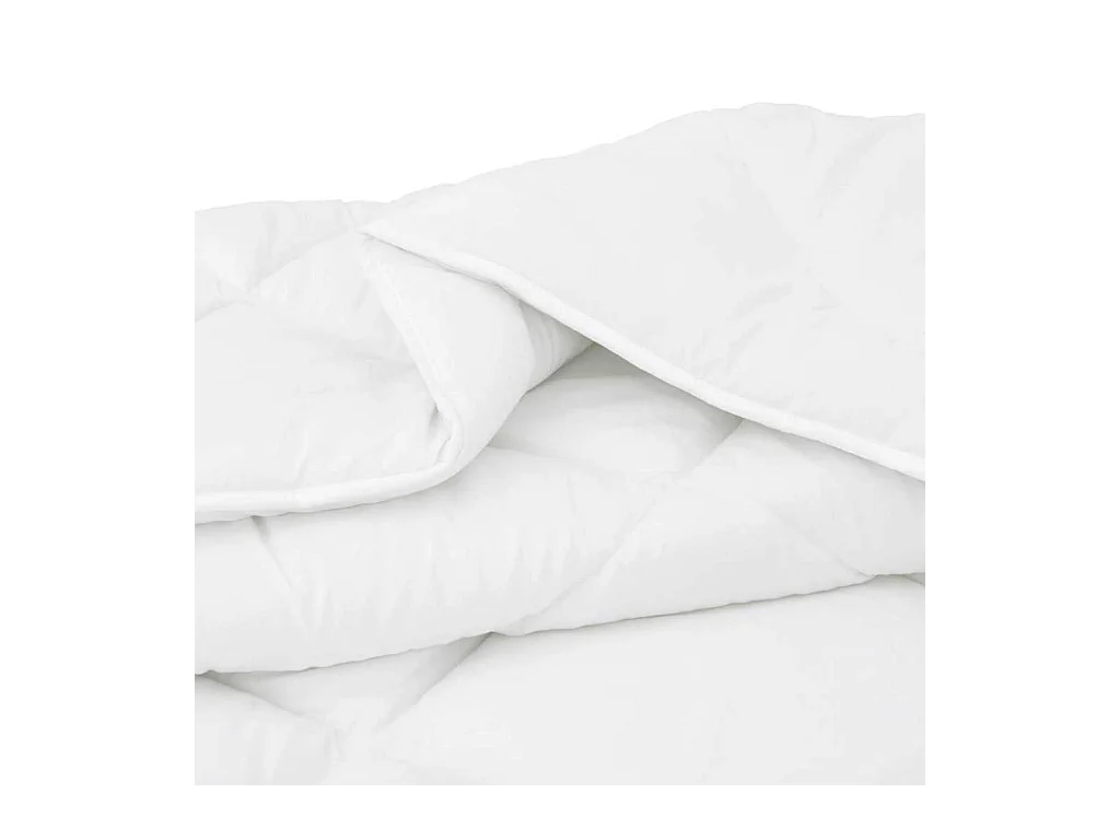 Duvet d'hiver avec Oreiller | Ensemble de literie 3 pcs Blanc 240 x 260 cm Microfibre