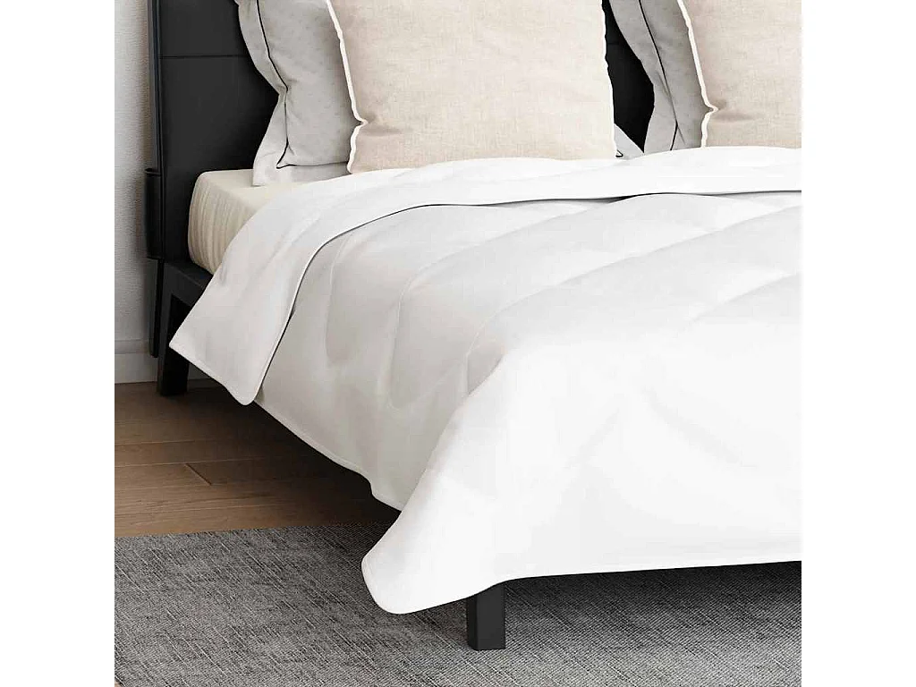 Duvet d'hiver avec Oreiller | Ensemble de literie 3 pcs Blanc 240 x 260 cm Microfibre
