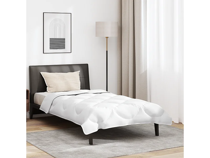 Duvet avec Oreiller | Ensemble de literie 2 pcs Blanc 155 x 220 cm Microfibre