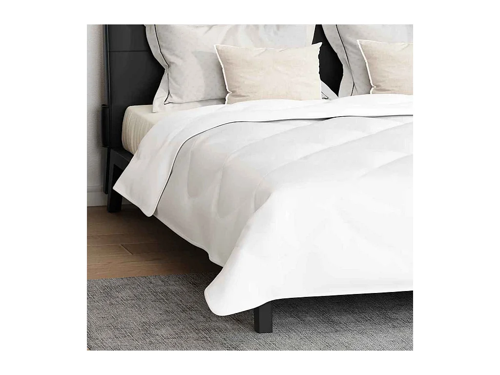 Duvet d'hiver avec Oreiller | Ensemble de literie 3 pcs Blanc 240 x 260 cm Microfibre
