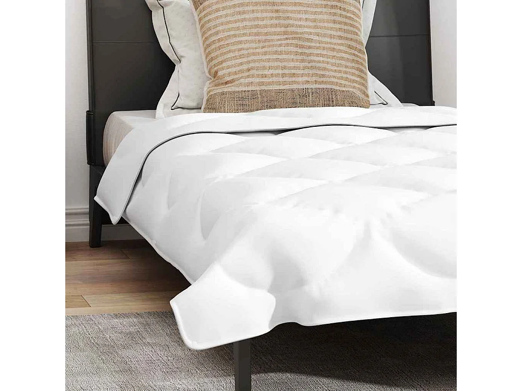 Duvet avec Oreiller | Ensemble de literie 2 pcs Blanc 135 x 200 cm Microfibre