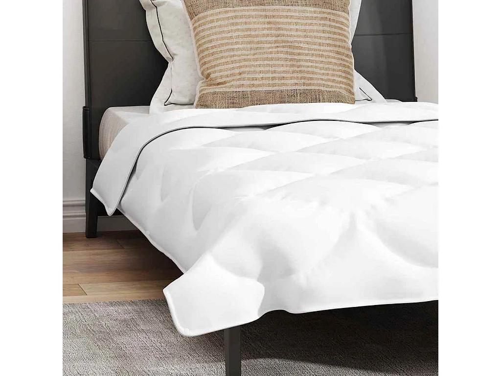 Duvet avec Oreiller | Ensemble de literie 2 pcs Blanc 135 x 220 cm Microfibre