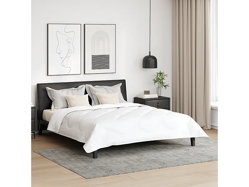 Duvet avec Oreiller | Ensemble de literies Autre 3 pcs Blanc 200 x 220 cm Microfibre