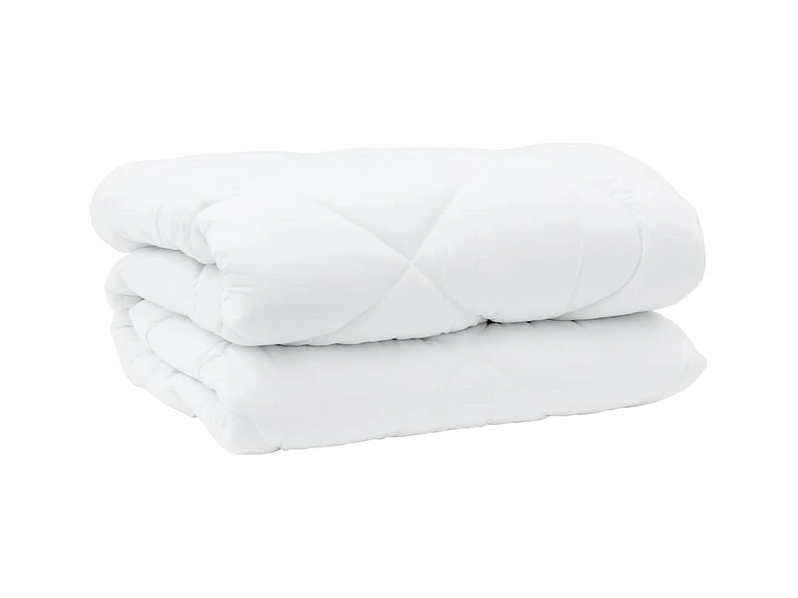 Duvet d'hiver avec Oreiller | Ensemble de literie 3 pcs Blanc 240 x 260 cm Microfibre