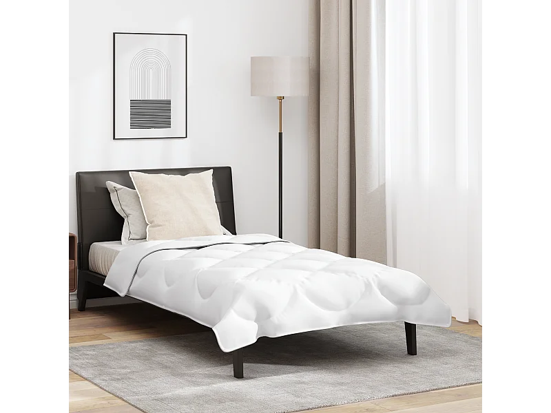 Duvet avec Oreiller | Ensemble de literie 2 pcs Blanc 155 x 220 cm Microfibre