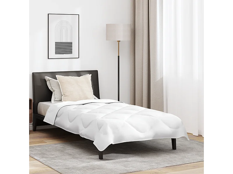 Duvet d'été avec Oreiller | Ensemble de literie 2 pcs Blanc 140 x 220 cm Microfibre