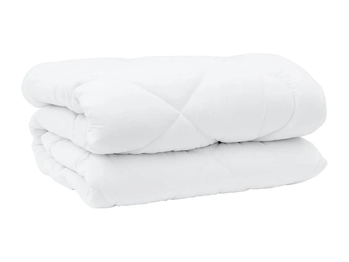 Duvet d'hiver avec Oreiller | Ensemble de literie 3 pcs Blanc 200 x 220 cm Microfibre