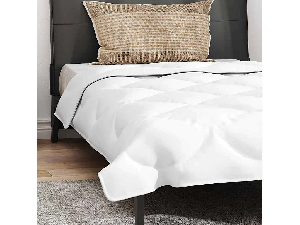 Duvet avec Oreiller | Ensemble de literie 2 pcs Blanc 140 x 200 cm Microfibre