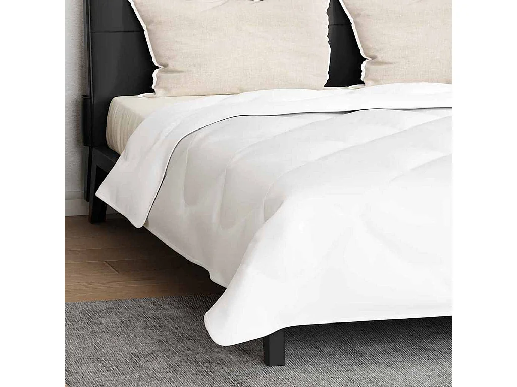 Duvet d'hiver avec Oreiller | Ensemble de literie 3 pcs Blanc 240 x 200 cm Microfibre