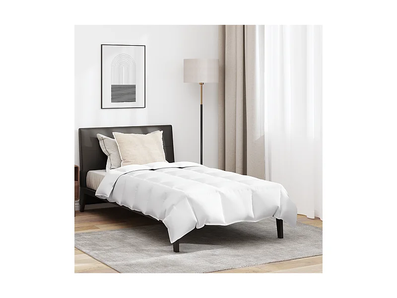 Ensemble de Duvet avec Oreiller | Ensemble de literie 2 pcs Blanc 140 x 200 cm Bas