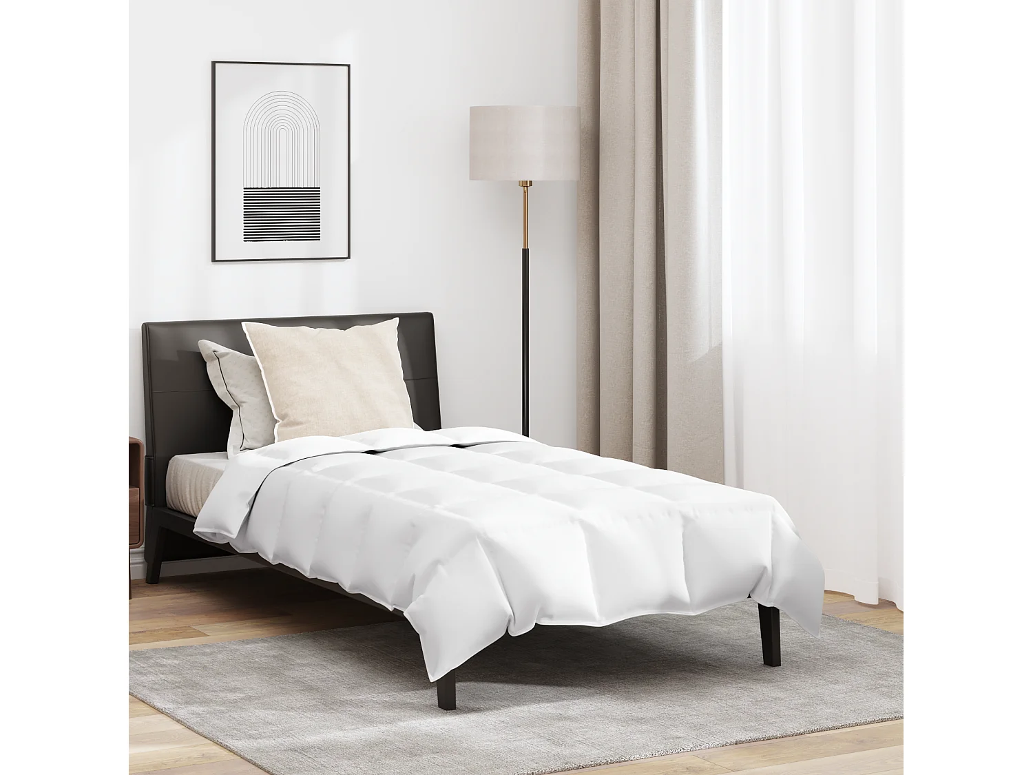 Ensemble de Duvet avec Oreiller | Ensemble de literie 2 pcs Blanc 135 x 200 cm Bas