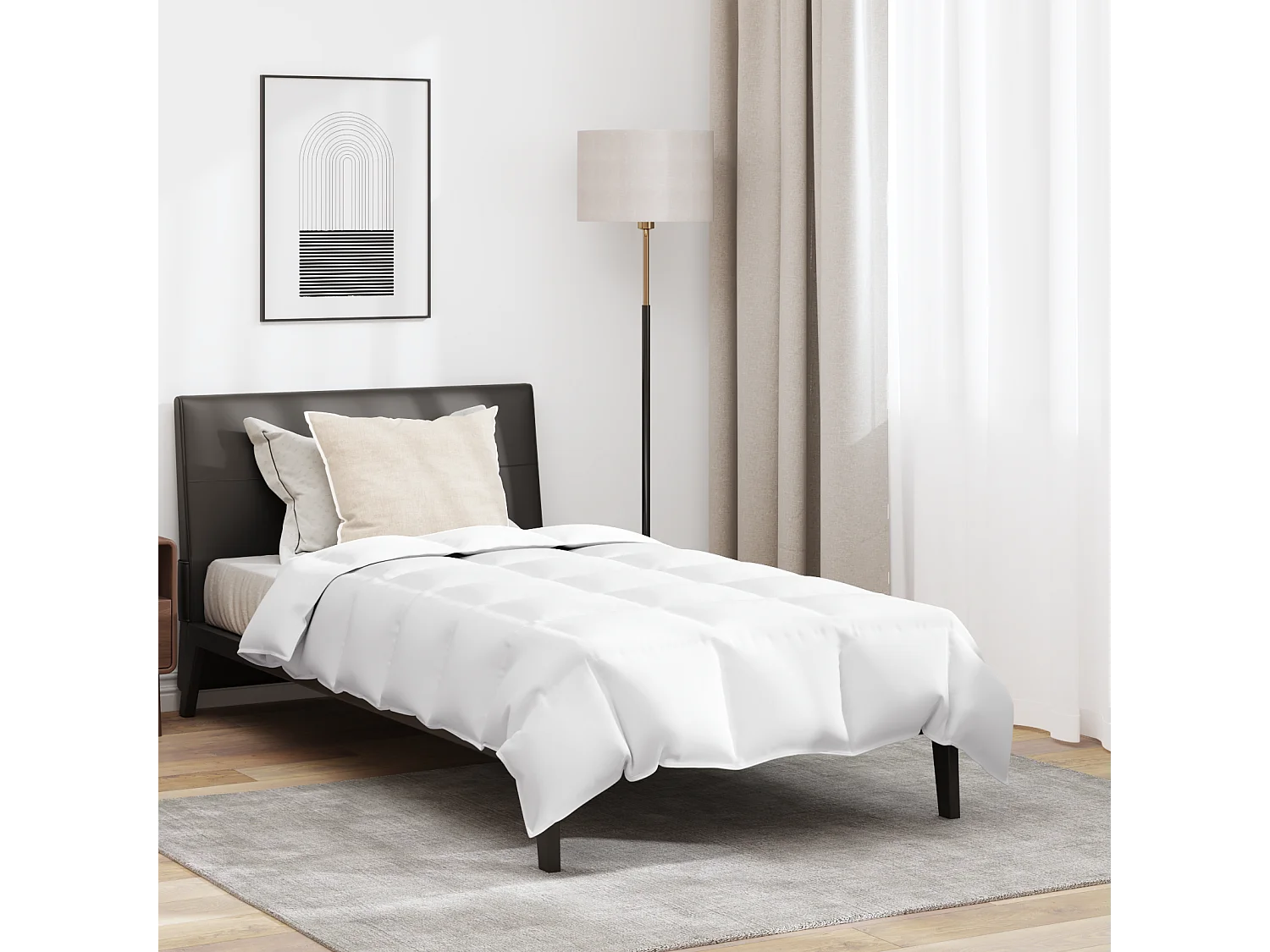 Ensemble de Duvet avec Oreiller | Ensemble de literie 2 pcs Blanc 140 x 200 cm Bas