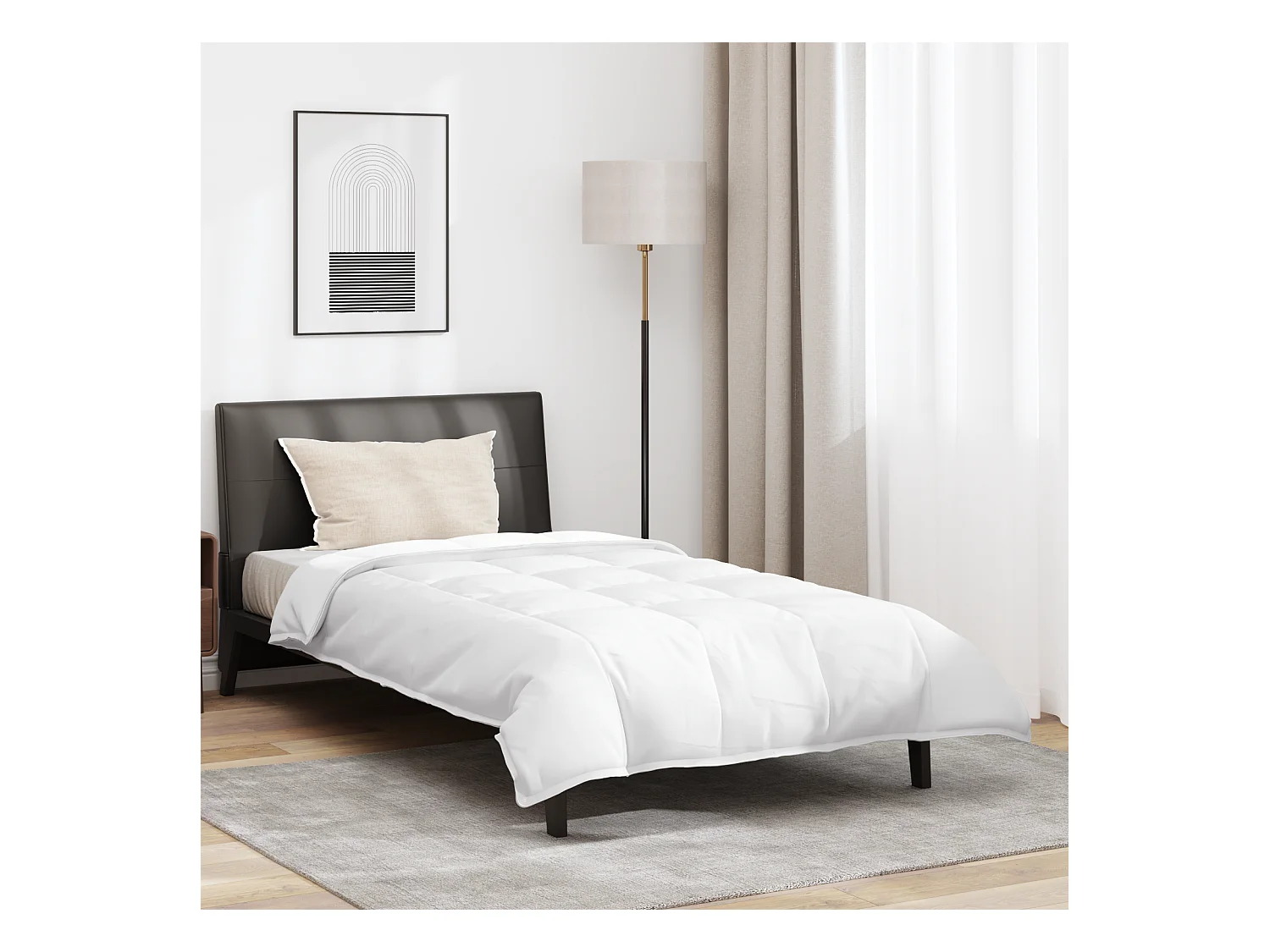 Ensemble de Couette avec oreiller 2 pcs Duvets | Couverture Blanc 140 x 220 cm Bas