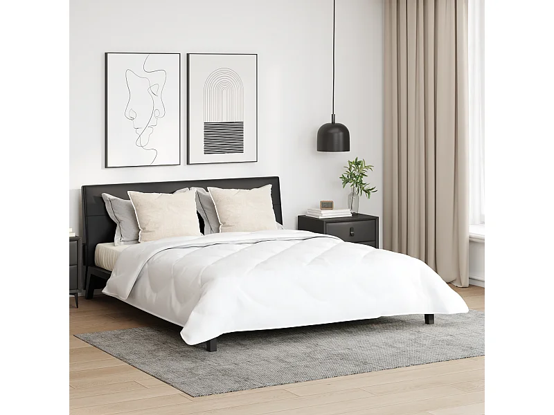 Couette | Duvet | Couverture avec oreiller 3 pcs Blanc 260 x 220 cm Microfibre