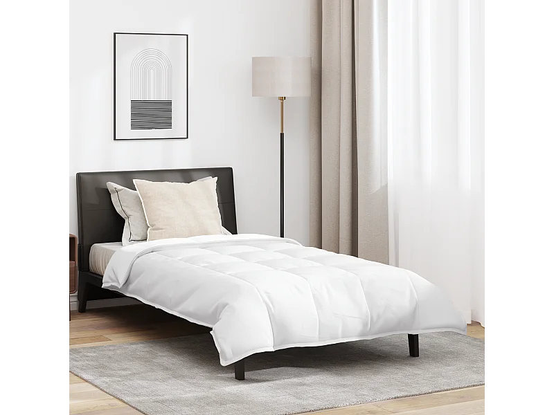 Ensemble de Couette avec oreiller 2 pcs Duvets | Couverture Blanc 135 x 200 cm Bas