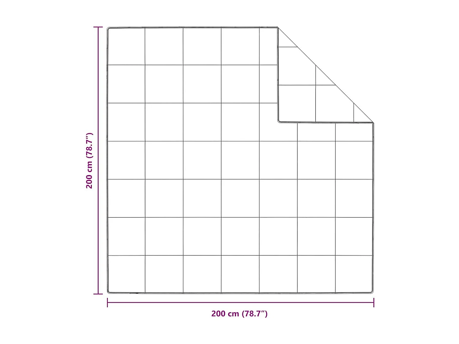 Couettes & Duvets | Couverture Blanc 200 x 200 cm Bas