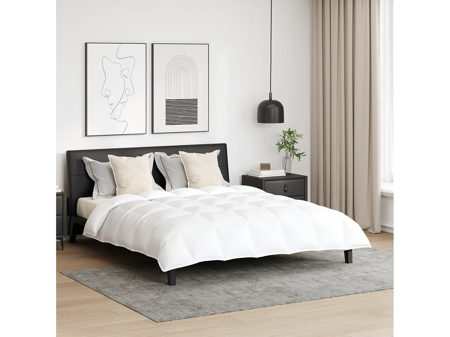 Couette | Duvet | Couverture Other avec oreiller 3 pcs Blanc 260 x 220 cm Bas