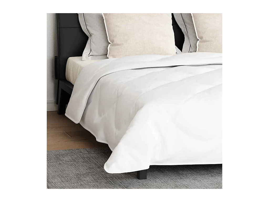 Ensemble de Couette 3 pcs Duvets | Couverture Blanc 240 x 220 cm Microfibre