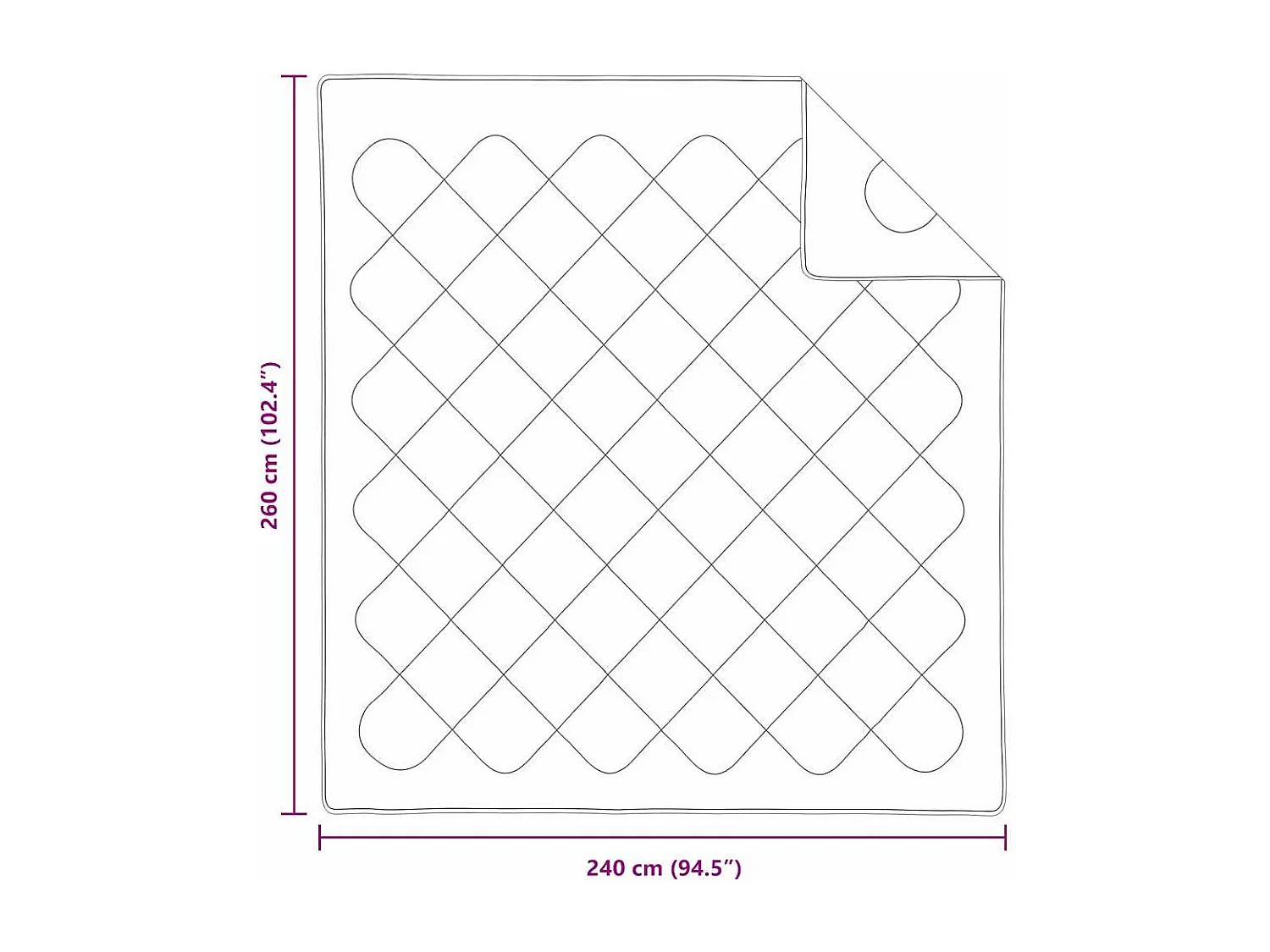 Couettes & Duvets | Couverture Blanc 240 x 260 cm Microfibre