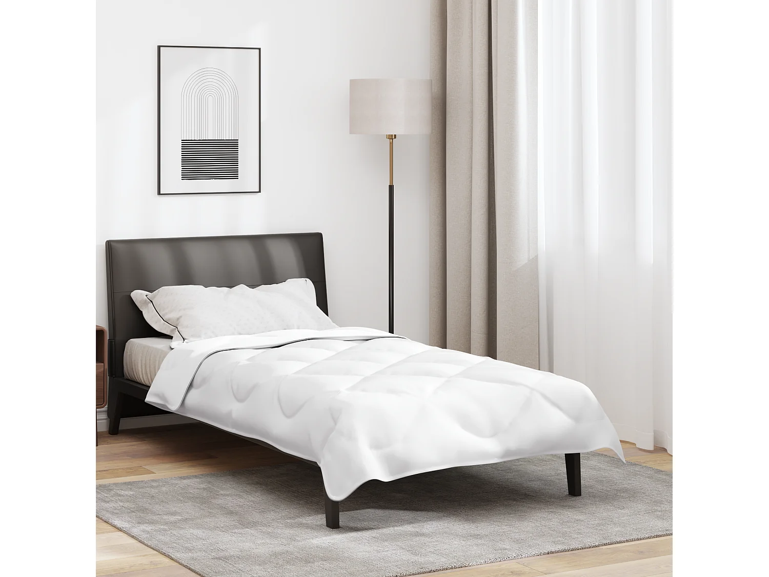 Couettes & Duvets | Couverture Blanc 135 x 200 cm Microfibre