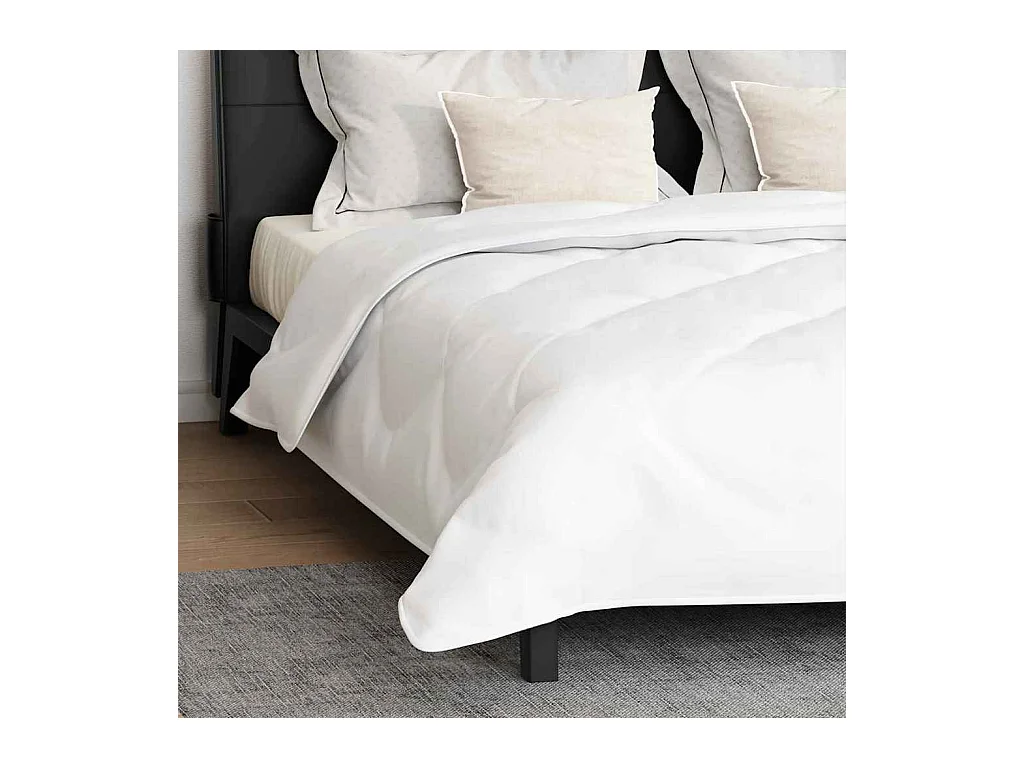 Couette | Duvet | Couverture avec oreiller 3 pcs Blanc 240 x 260 cm Microfibre