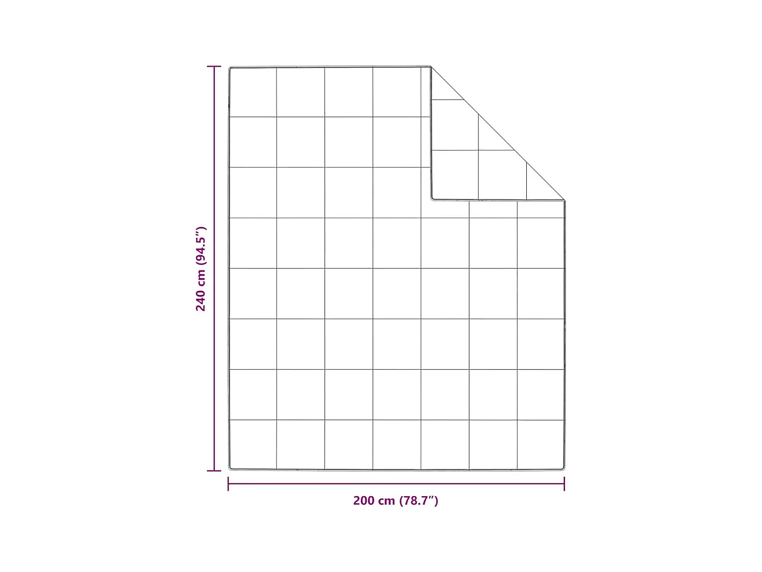 Couettes & Duvets | Couverture Blanc 240 x 200 cm Bas
