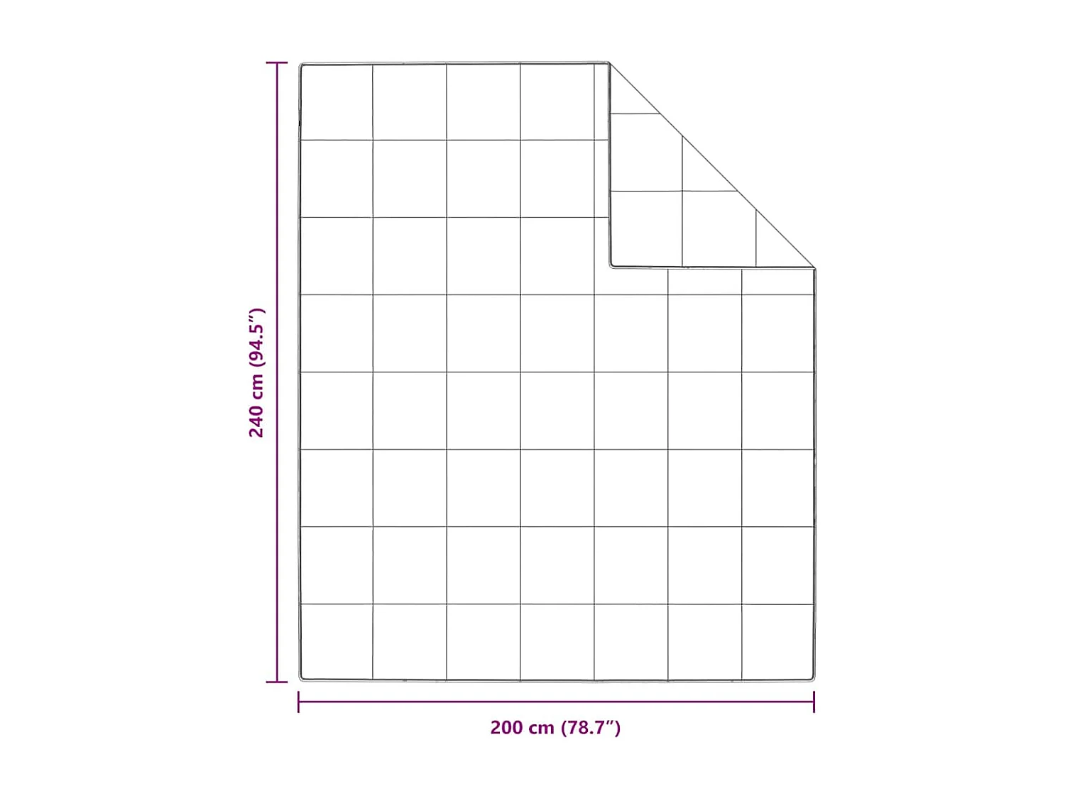 Couettes & Duvets | Couverture Blanc 240 x 200 cm Bas