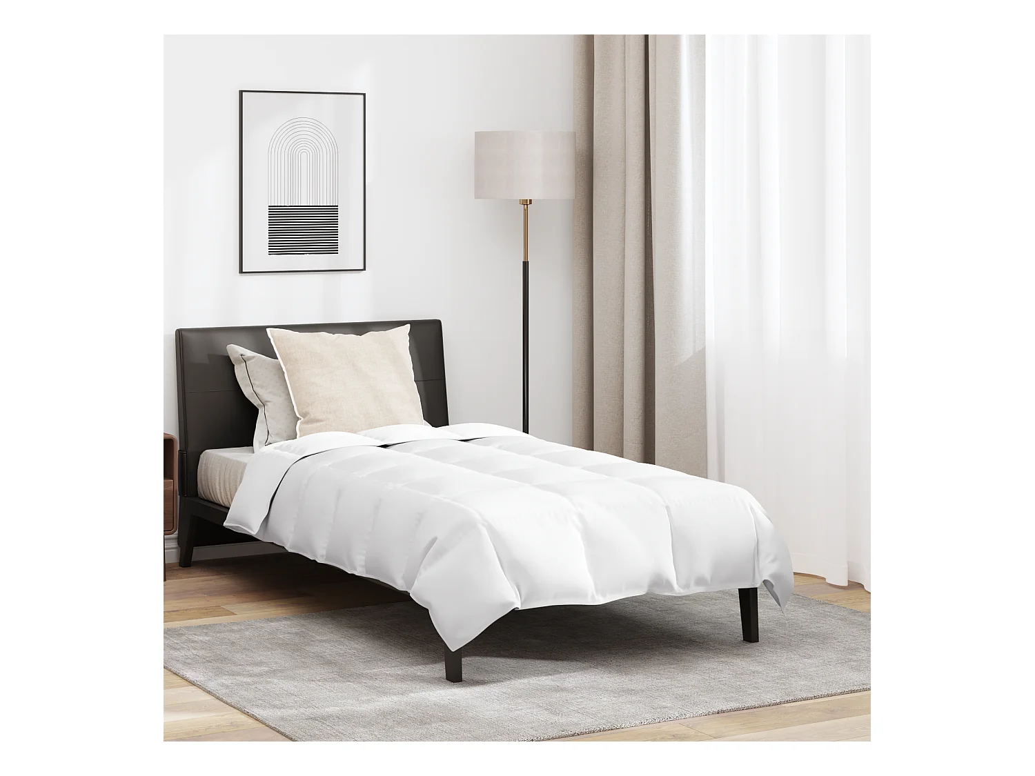 Couette | Duvet | Couverture Autre avec oreiller 2 pcs Blanc 135 x 220 cm Bas