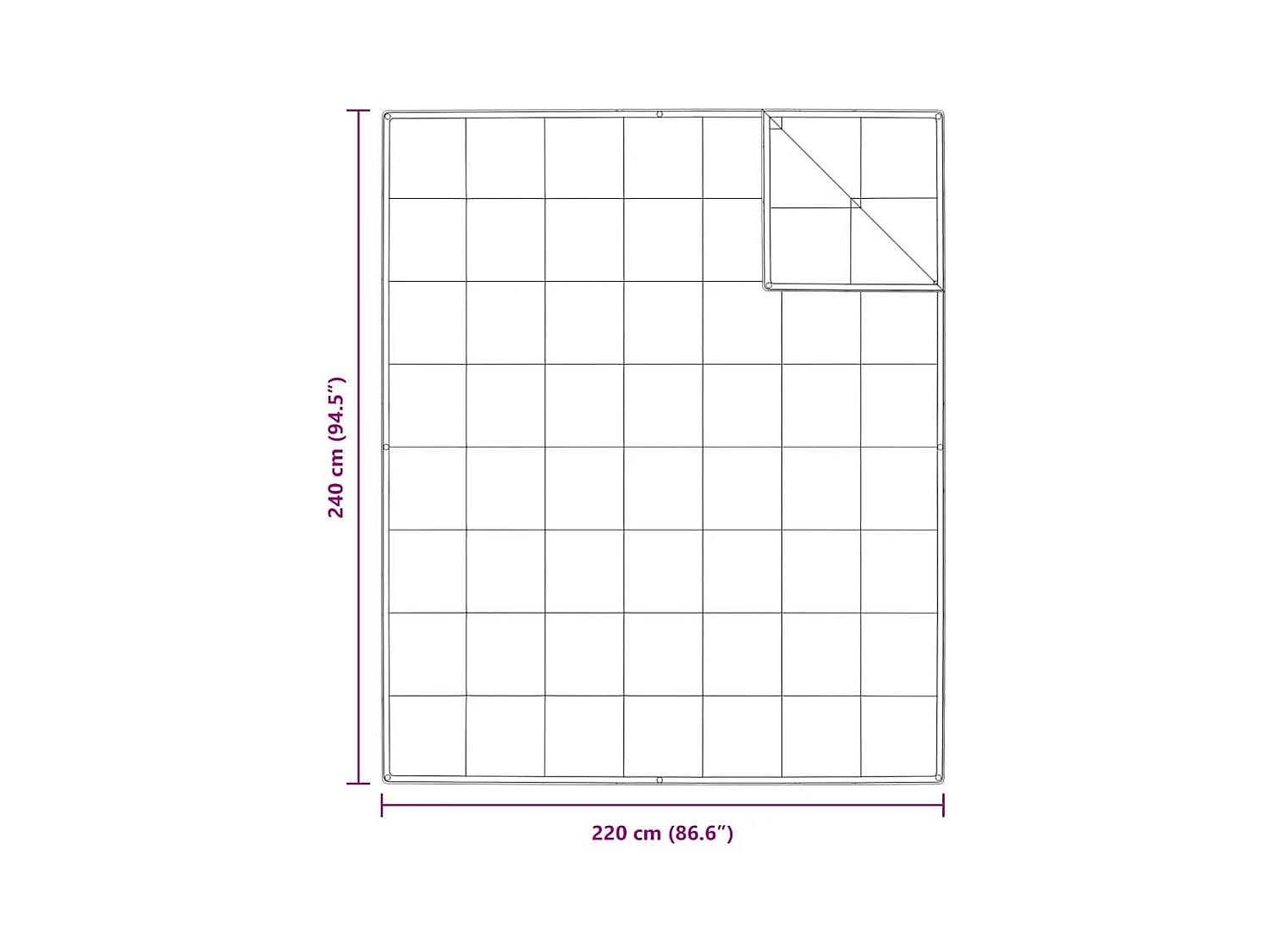 Couettes & Duvets | Couverture Blanc 240 x 220 cm Bas