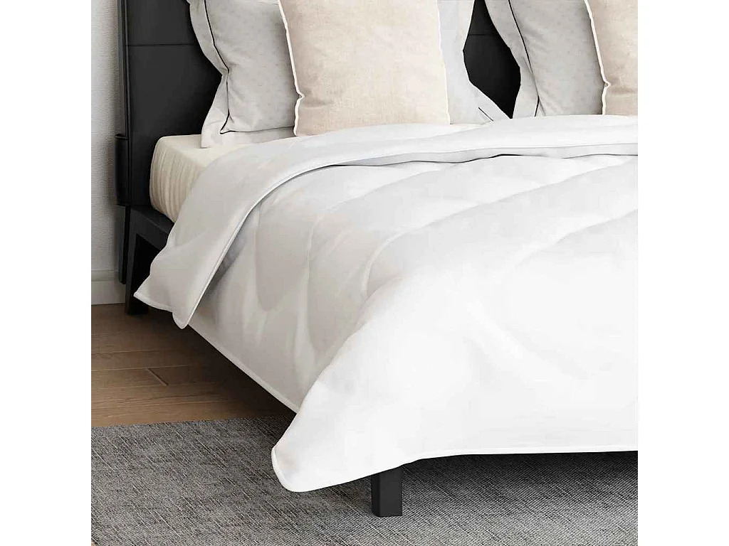 Couette | Duvet | Couverture avec oreiller 3 pcs Blanc 200 x 220 cm Microfibre