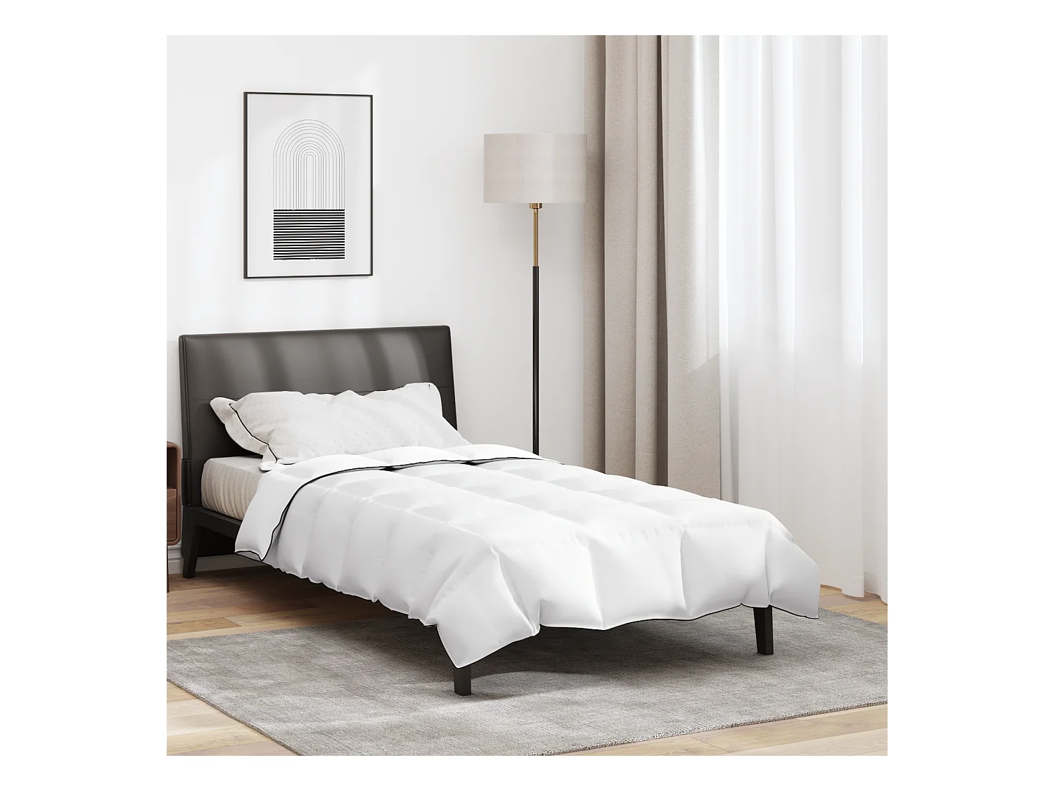 Duvet d'hiver | Couette Blanc 155 x 200 cm Bas