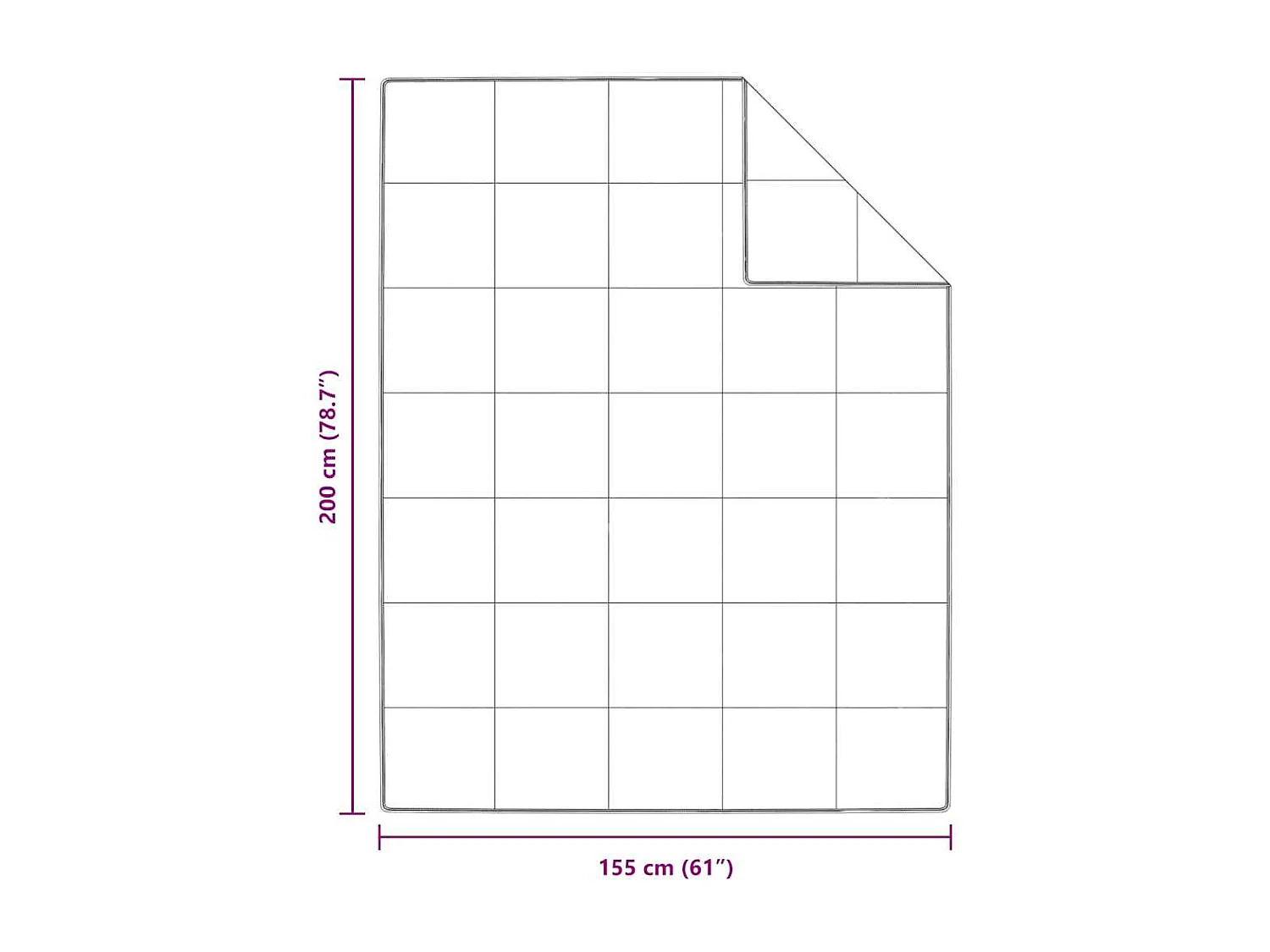 Duvet d'hiver | Couette Blanc 155 x 200 cm Bas