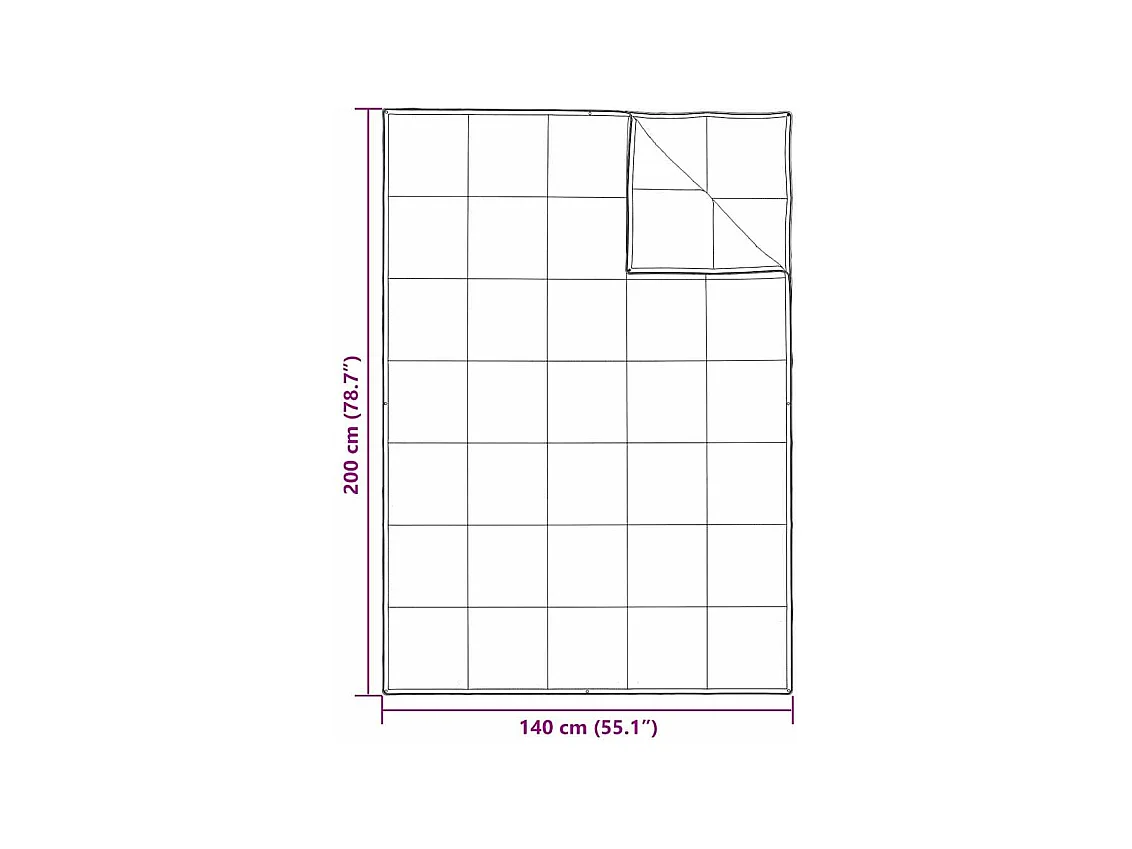 Couettes & Duvets | Couverture Blanc 140 x 200 cm Bas