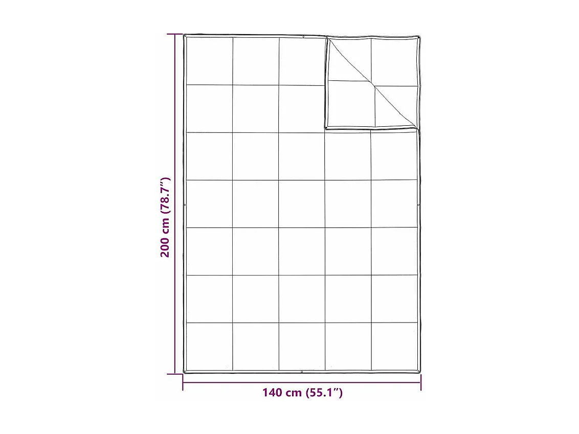 Couettes & Duvets | Couverture Blanc 140 x 200 cm Bas