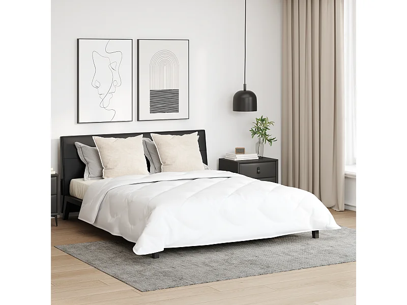 Ensemble de Couette 3 pcs Duvets | Couverture Blanc 240 x 260 cm Microfibre