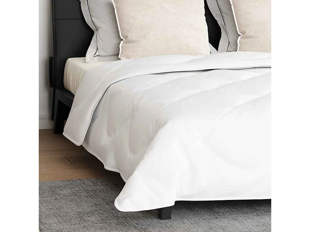 Ensemble de Couette 3 pcs Duvets | Couverture Blanc 240 x 260 cm Microfibre