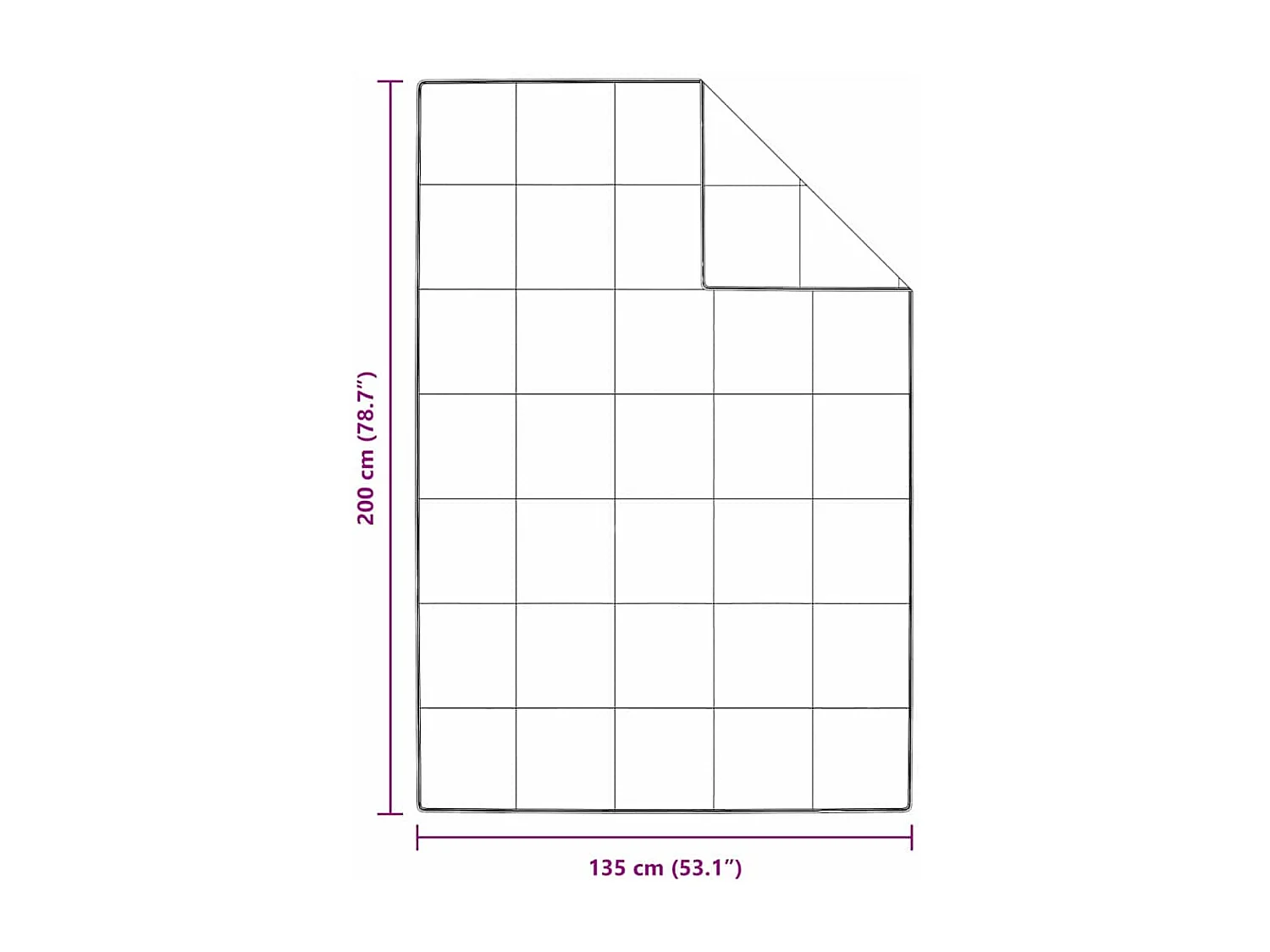 Couettes & Duvets | Couverture Blanc 135 x 200 cm Bas