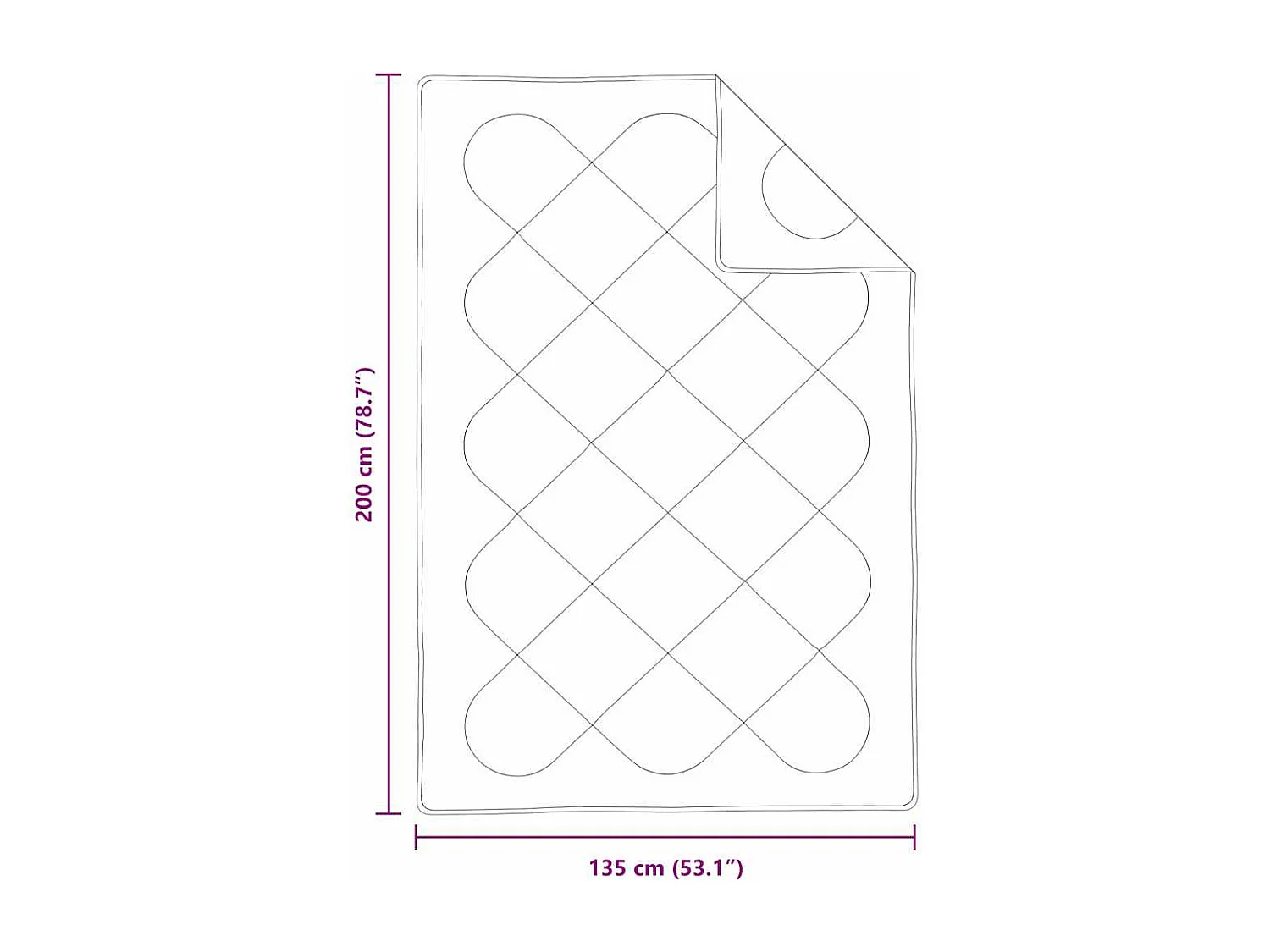 Couettes & Duvets | Couverture Blanc 135 x 200 cm Microfibre