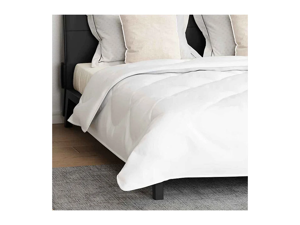 Couette | Duvet | Couverture avec oreiller 3 pcs Blanc 200 x 220 cm Microfibre