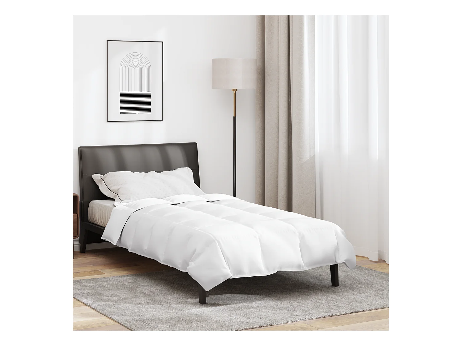 Couettes & Duvets | Couverture Blanc 140 x 220 cm Bas