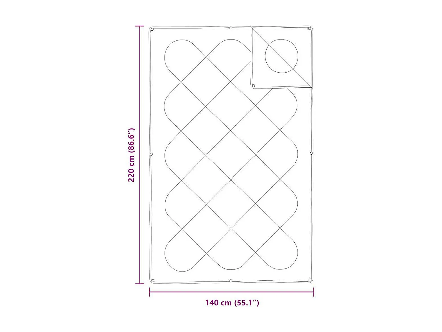 Couettes & Duvets | Couverture Blanc 140 x 220 cm Microfibre
